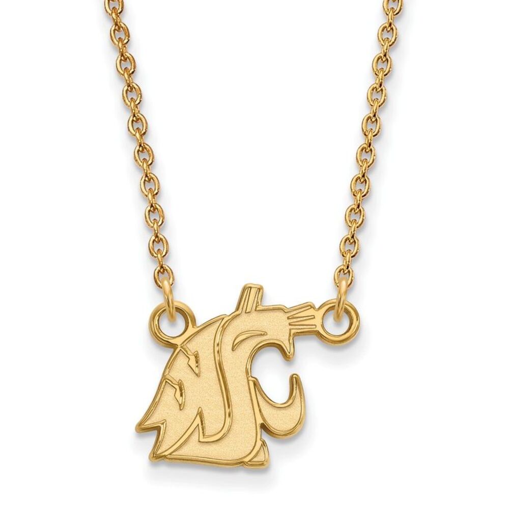 14k Gold Plated Silver Washington State Small Pendant Necklace